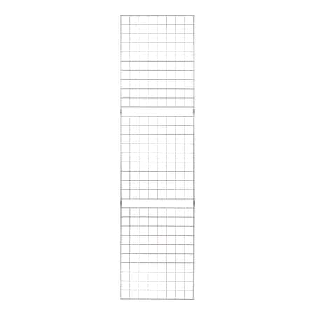 Econoco 2'x8' Chrome Portable Grid Panel, Pack Of 3 C2X8